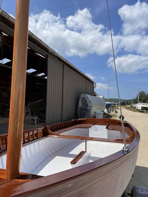 Bateau classique, haubanage textile